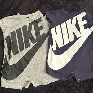 (2) 3M Nike short rompers